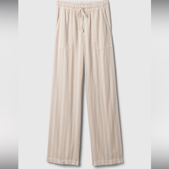 Gap Beige high-wasted linen pants - Picture 1 of 4